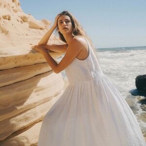 Le Vestiaire De Jeanne Pure Linen White Sundress Small